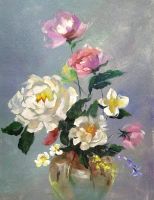 Прекрасный букет роз.худ.А.Джанильятти