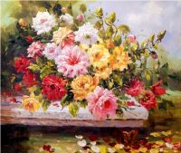 Розы в саду.худ.А.Джанильятти