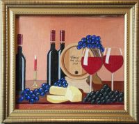 Натюрморт с виноградом и сыром # 1
