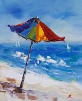 Пляжные истории.  Зонт