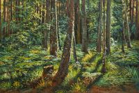 Копия картины Ивана Шишкина Папоротники в лесу