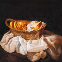 Копия картины Сальвадора Дали Корзина с хлебом