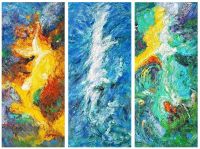 Три стихии. Огонь, вода, земля. Триптих