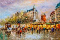 Пейзаж Парижа Антуана Бланшара. Le Moulin Rouge
