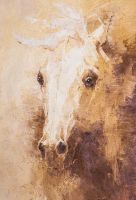 Портрет белой лошади. Дымка