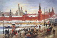 Копия картины Константина Юона. Старая Москва