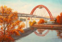 Вид на Живописный мост осенью