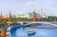 На тихих берегах Москвы… Вид на Кремль через Большой Каменный мост