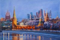 Морозное утро столицы. Вид на Кремль