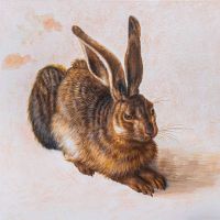Копия картины Альбрехта Дюрера. Молодой заяц