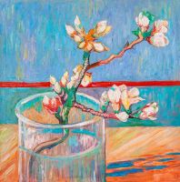 Копия картины Ван Гога *Ветка цветущего миндаля в стакане*